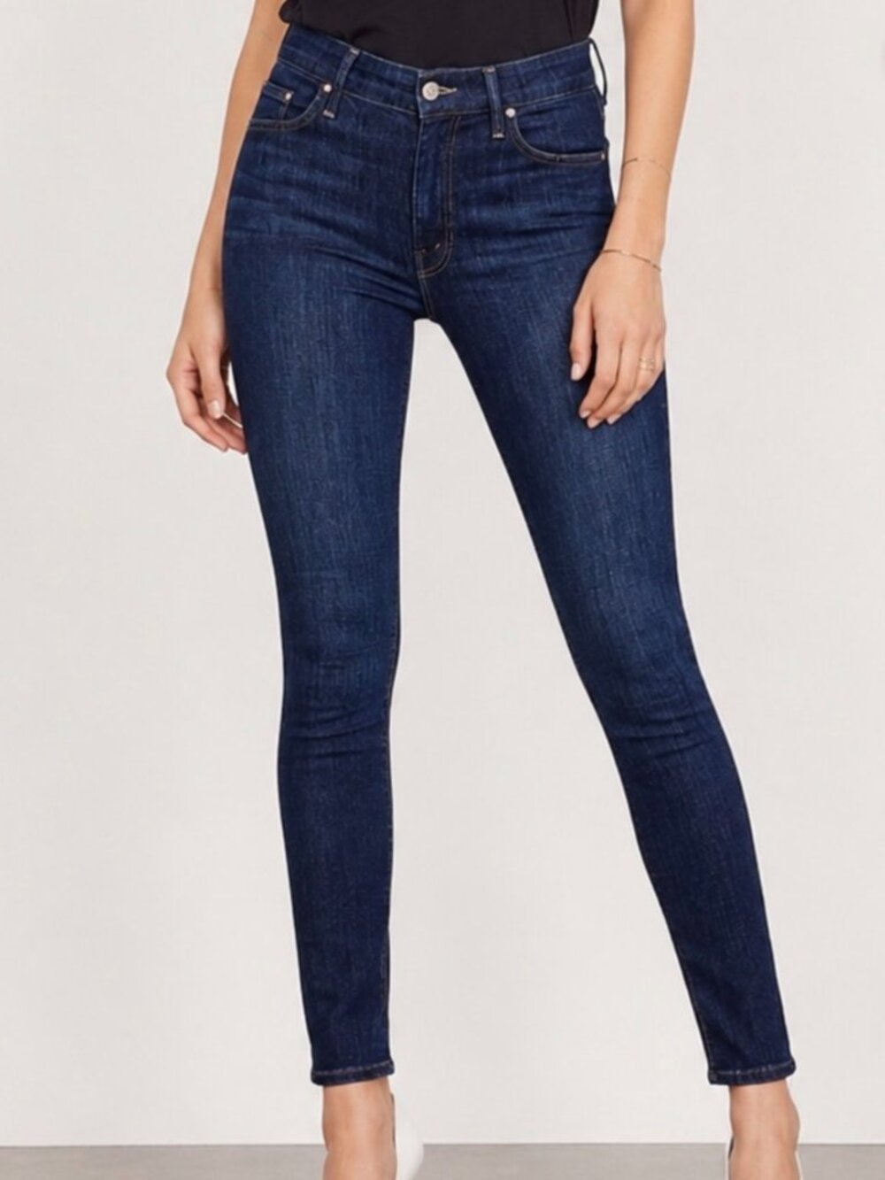 MOTHER Denim The Looker Mid Rise Skinny Jeans 32 Forever and a Day Blue NWT